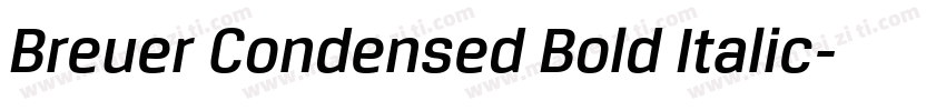 Breuer Condensed Bold Italic字体转换